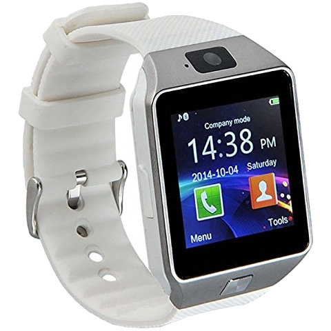 White DZ09 SIM Supported Smart Watch